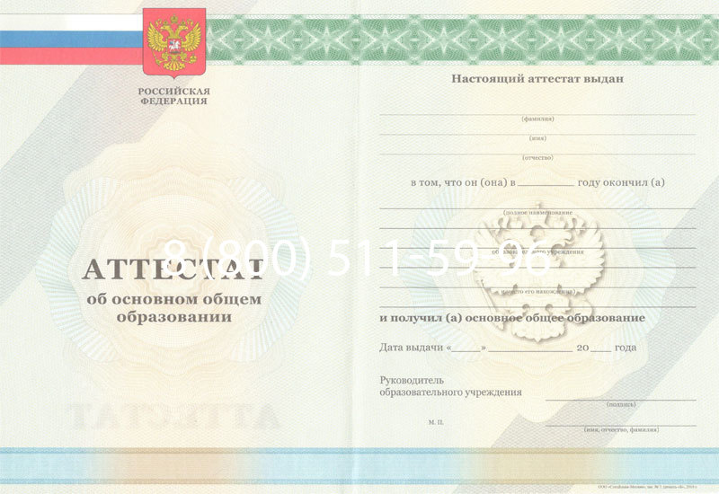 Купить Аттестат за 9 класс 2011-2013 годов в Пушкино Купить Аттестат за 9 класс 2011-2013 годов в Пушкино